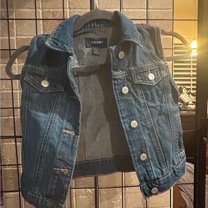 Old Navy Jean Jacket Girls Vest  - Medium (8) Jean Vest Girls